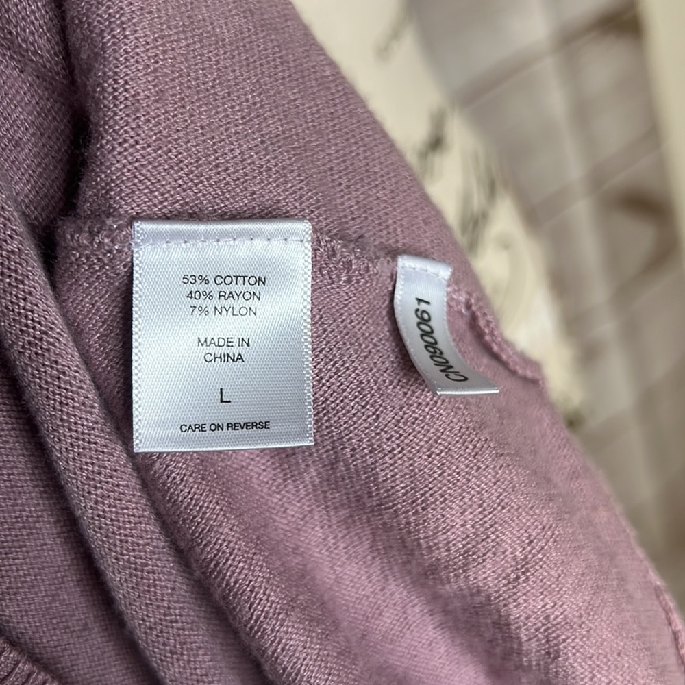 7th Avenue New York & Company Lavender 3/4 Sleeve Top - Picture 9 of 9